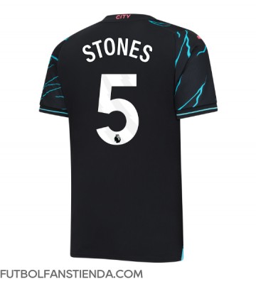 Manchester City John Stones #5 Tercera Equipación 2023-24 Manga Corta